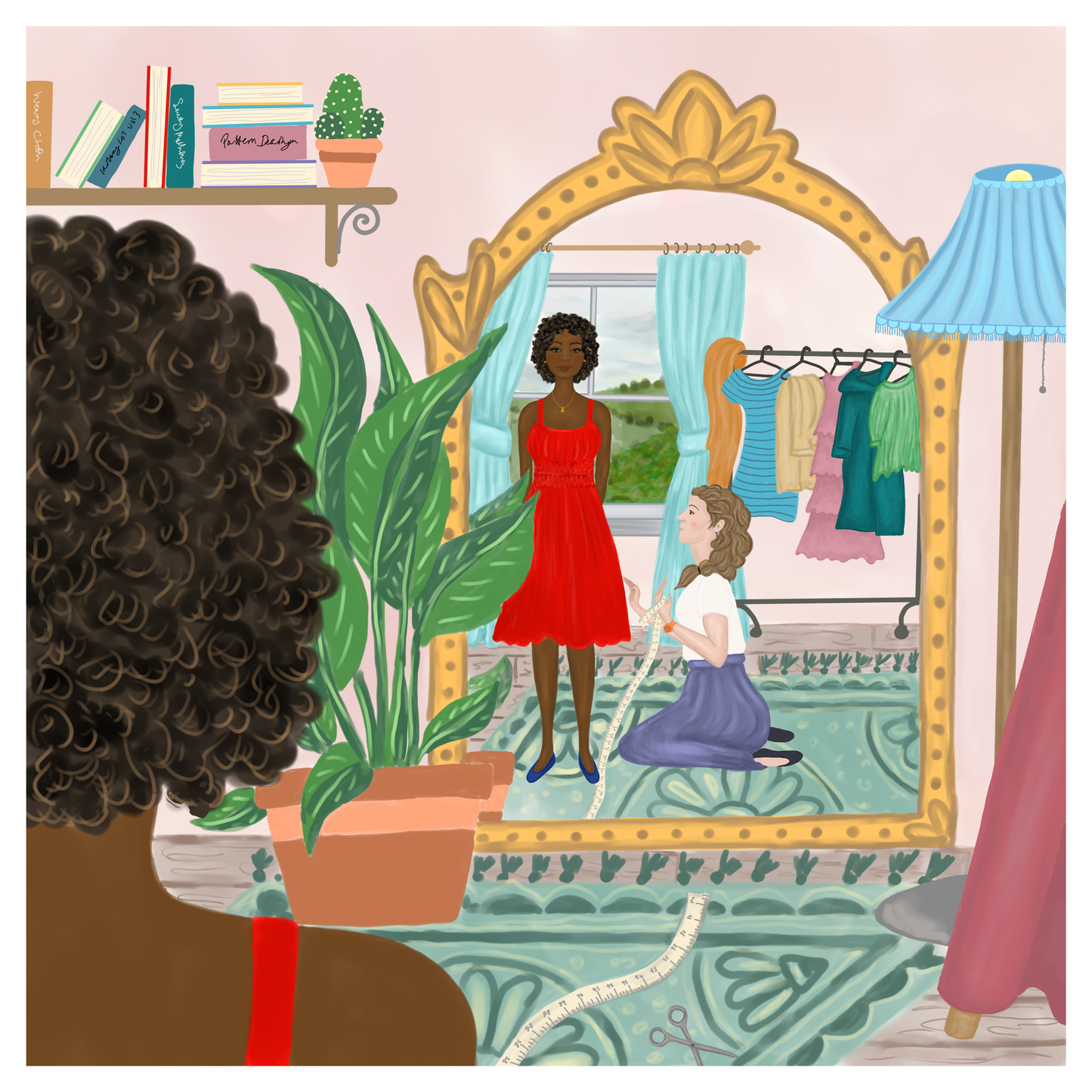 Sewing Spaces Giclée Art Print - The Trying On