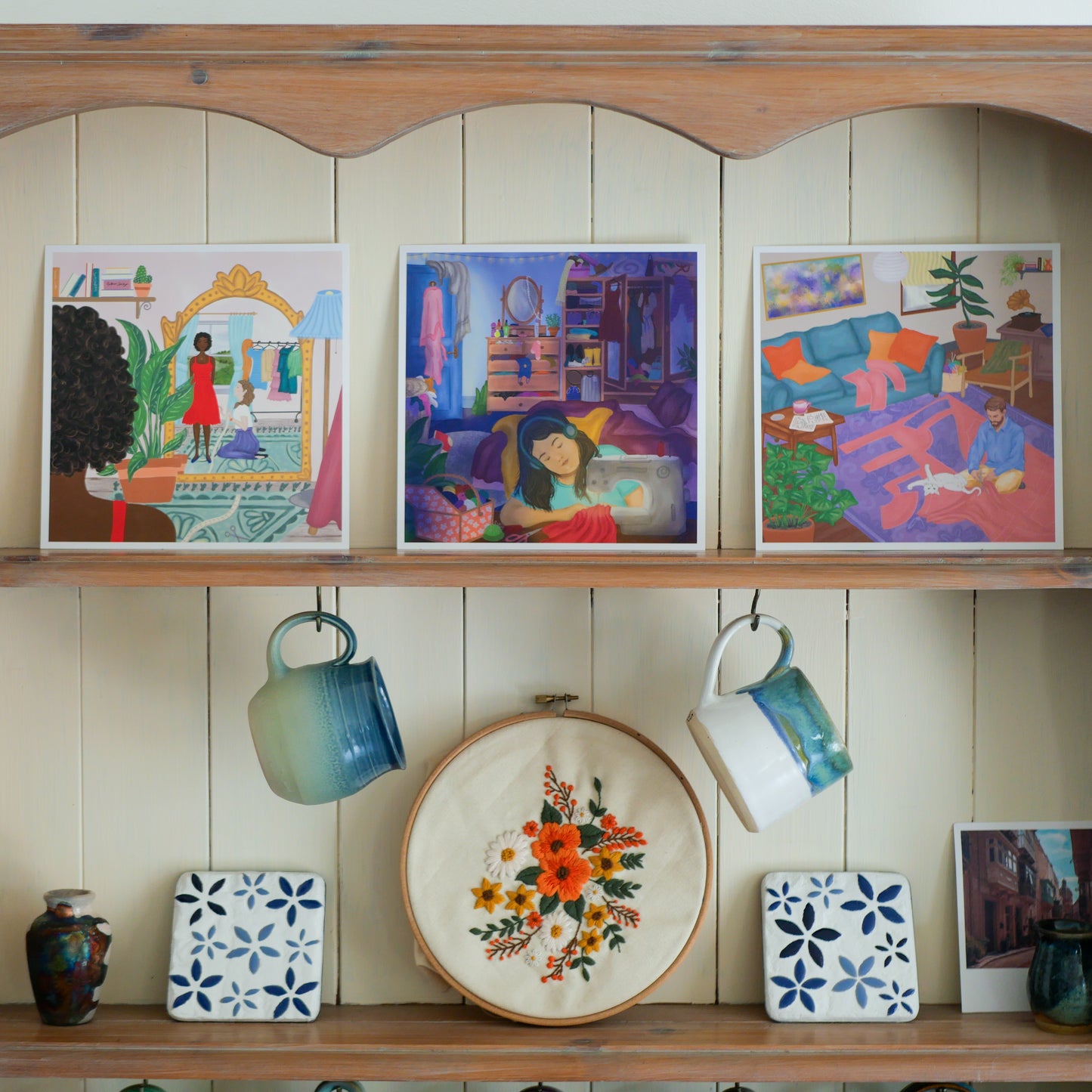 Sewing Spaces Giclée Art Print - Furry Interruptions