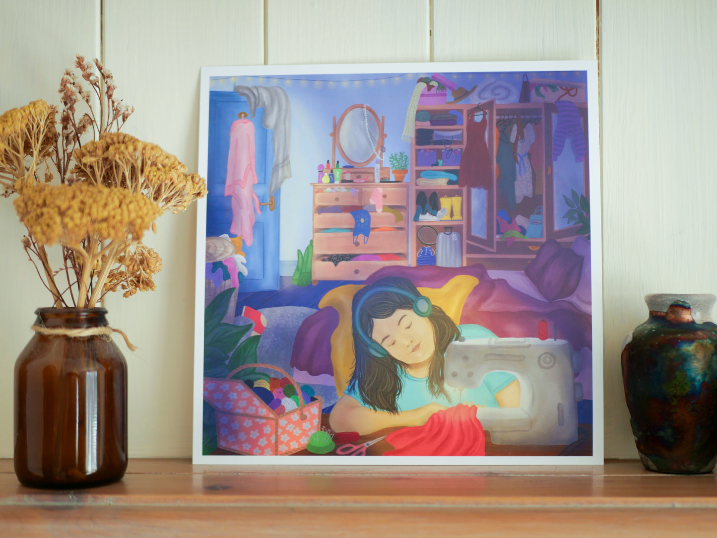 Sewing Spaces Giclée Art Print - Sewing after Dark