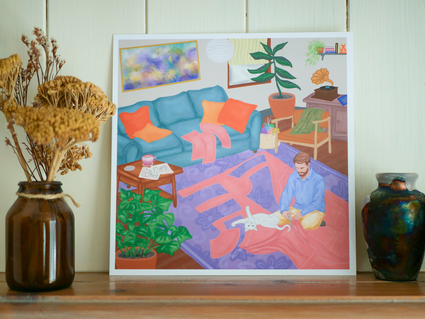 Sewing Spaces Giclée Art Print - Furry Interruptions